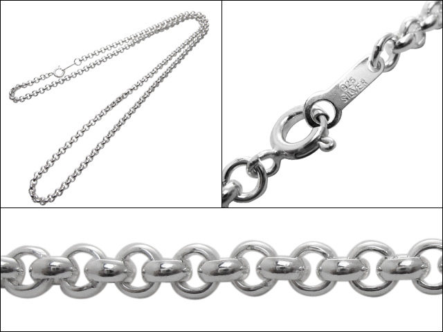 ネックレス メンズ レディース シルバー925 チェーン 幅3mm 45cm