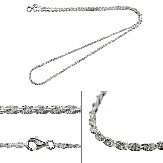 フレンチロープチェーンネックレス メンズ レディース シルバー