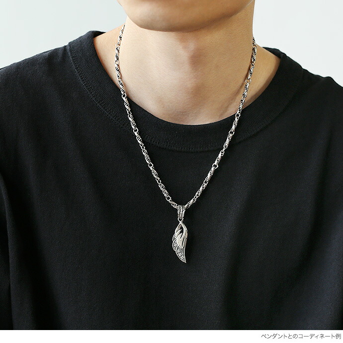 Binich シルバー925 ツイスト ネックレス メンズ レディース