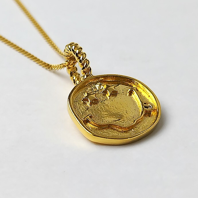 Binich（ビニッチ） ゴールド スマイルフェイス ネックレス メンズ