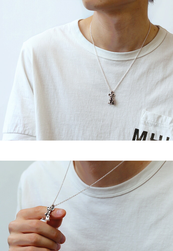 Binich（ビニッチ） スカル マウスネックレス ペンダントトップ メンズ