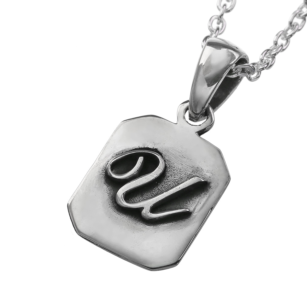 アルファベット ペンダント u イニシャルネックレス アルファベットネックレス ゴールド メンズ