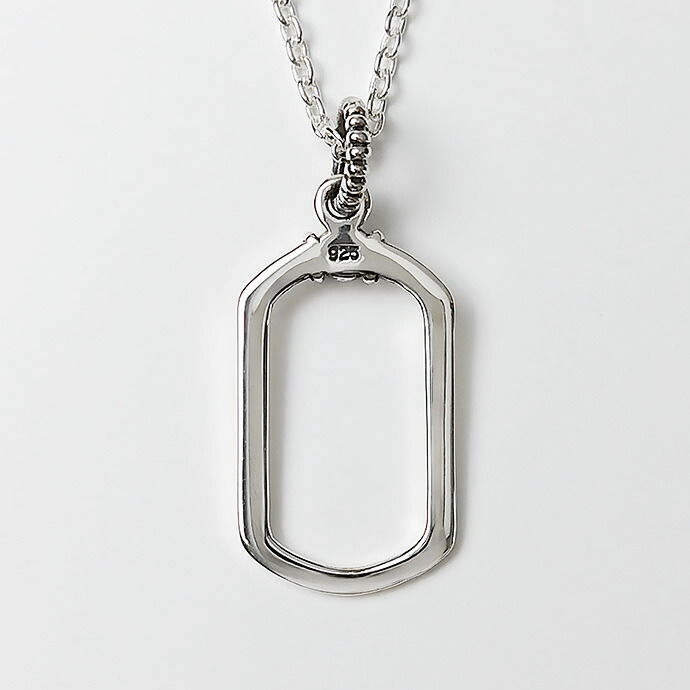 Binich（ビニッチ） ドッグタグ フレーム ネックレス メンズ シルバー
