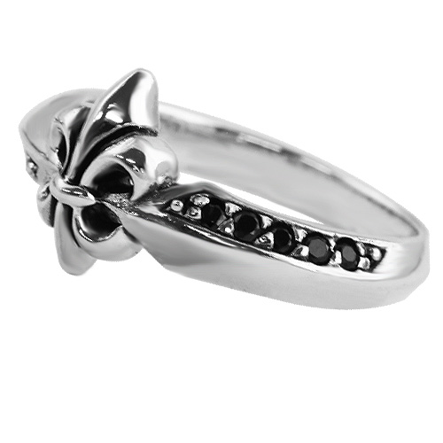 Binich（ビニッチ） シルバー925 百合の紋章 ジルコニア リング 指輪 