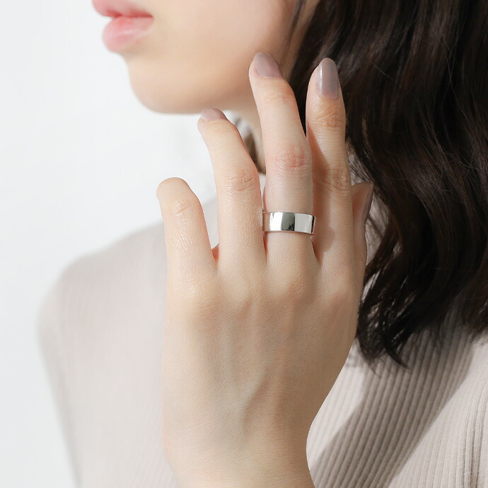 accessories mau 平打ちリング　シルバー　15号 Binich 名入れ可 平打ちリング メンズ レディース 指輪 刻印対応