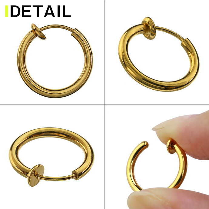 細め フェイクピアス メンズ レディース 片耳用 ステンレス イヤーカフ イヤリング ノンホール 2mm幅 12mm 16mm 20mm シルバー ブラック ゴールド ピアス穴不要 関連画像4