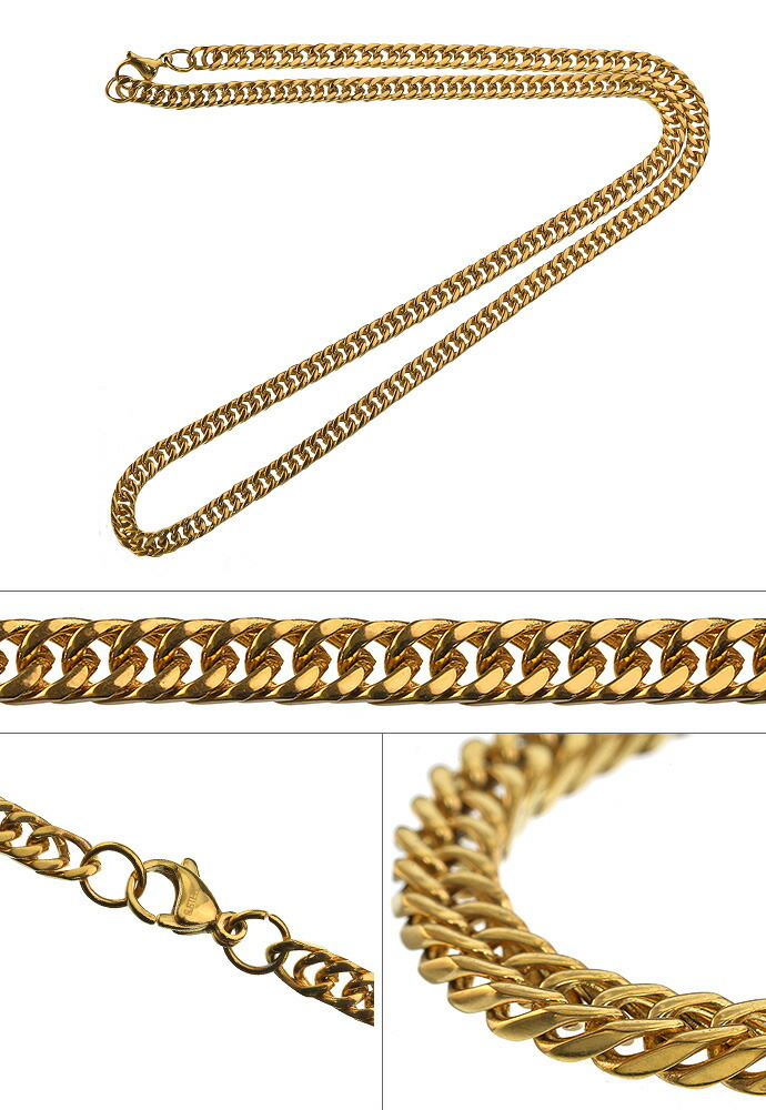 5mm 4面カット 喜平 チェーン ネックレス 55cm/75cm ヒップ