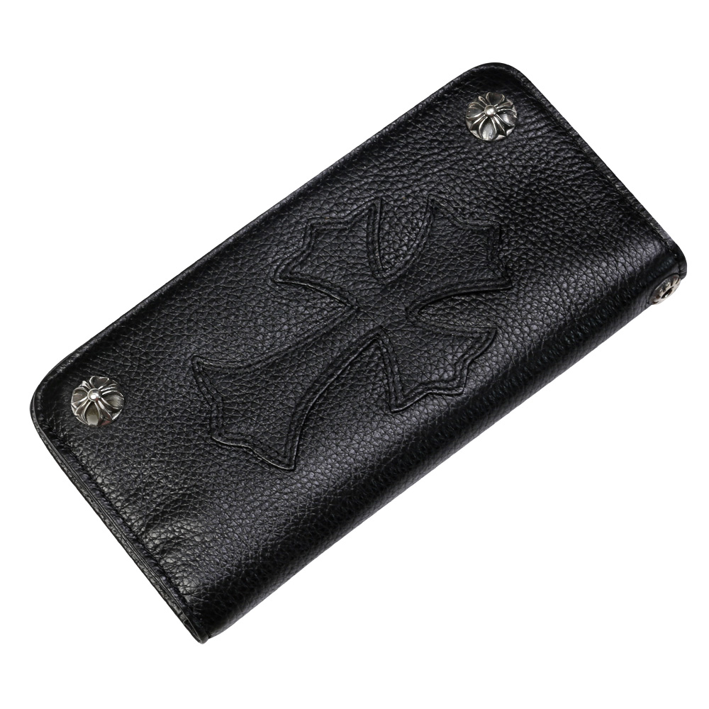 Binich（ビニッチ） 2zipゴシッククロスレザーウォレット 牛革財布 長