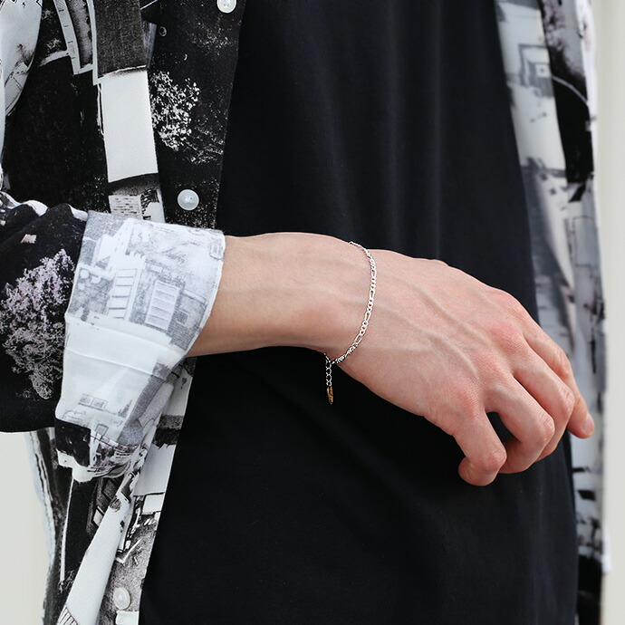 FLUI(フルイ) ブレスレット メンズ フィガロチェーンブレスレット FIGARO CHAIN BRACELET フィガロチェーンブレスレット FLUI フルイ