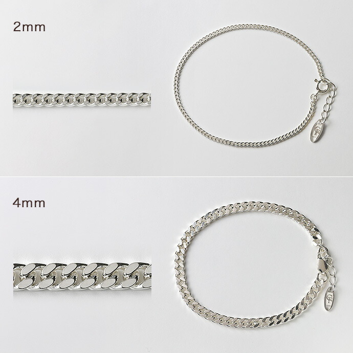 FLUI（フルイ） ブレスレット メンズ シルバー925 喜平チェーン 2mm