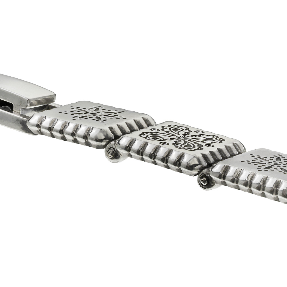 FLUI（フルイ） シルバー925 ペイズリー柄 ブレスレット メンズ