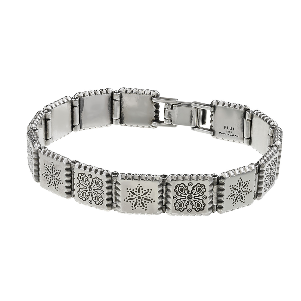 FLUI（フルイ） シルバー925 ペイズリー柄 ブレスレット メンズ