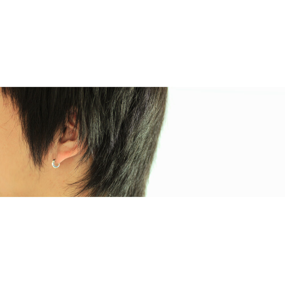 FLUI（フルイ） リップルピアス メンズ 片耳用 シルバー925 K18ポスト