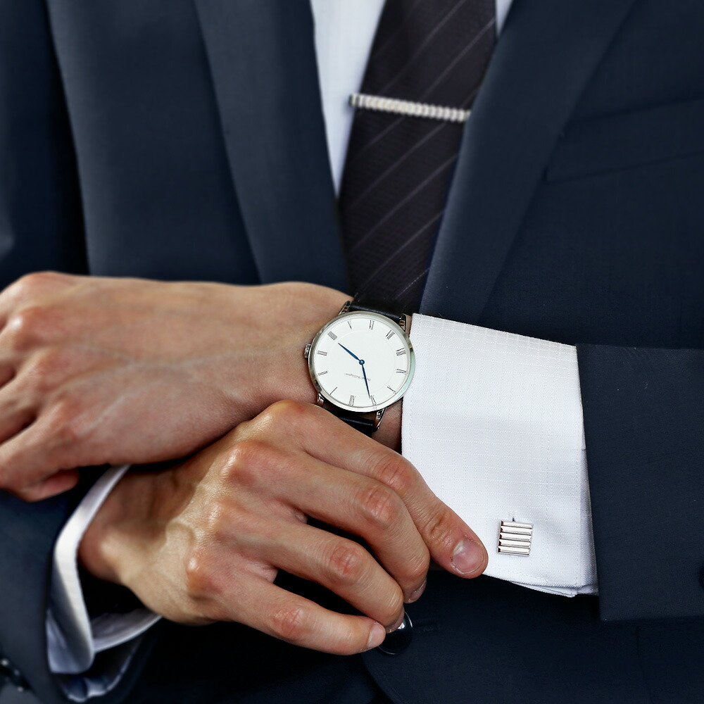 カフスボタン メンズ ブランド カフリンクス おしゃれ 結婚式 カウスボタン 四角 正方形 スクエア型 シンプル 冠婚葬祭 フォーマル ビジネス カフスセット | FLUI | 05