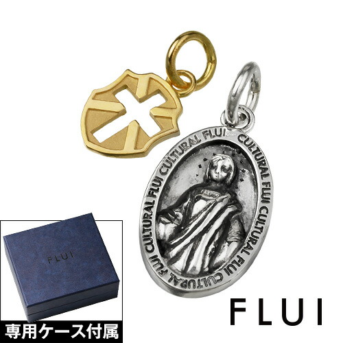 ペンダントトップ メンズ コインネックレス チェーンなし シルバー925 マリアメダイ 十字架 クロス ブランド FLUI シルバーネックレス 20代 30代 40代 50代