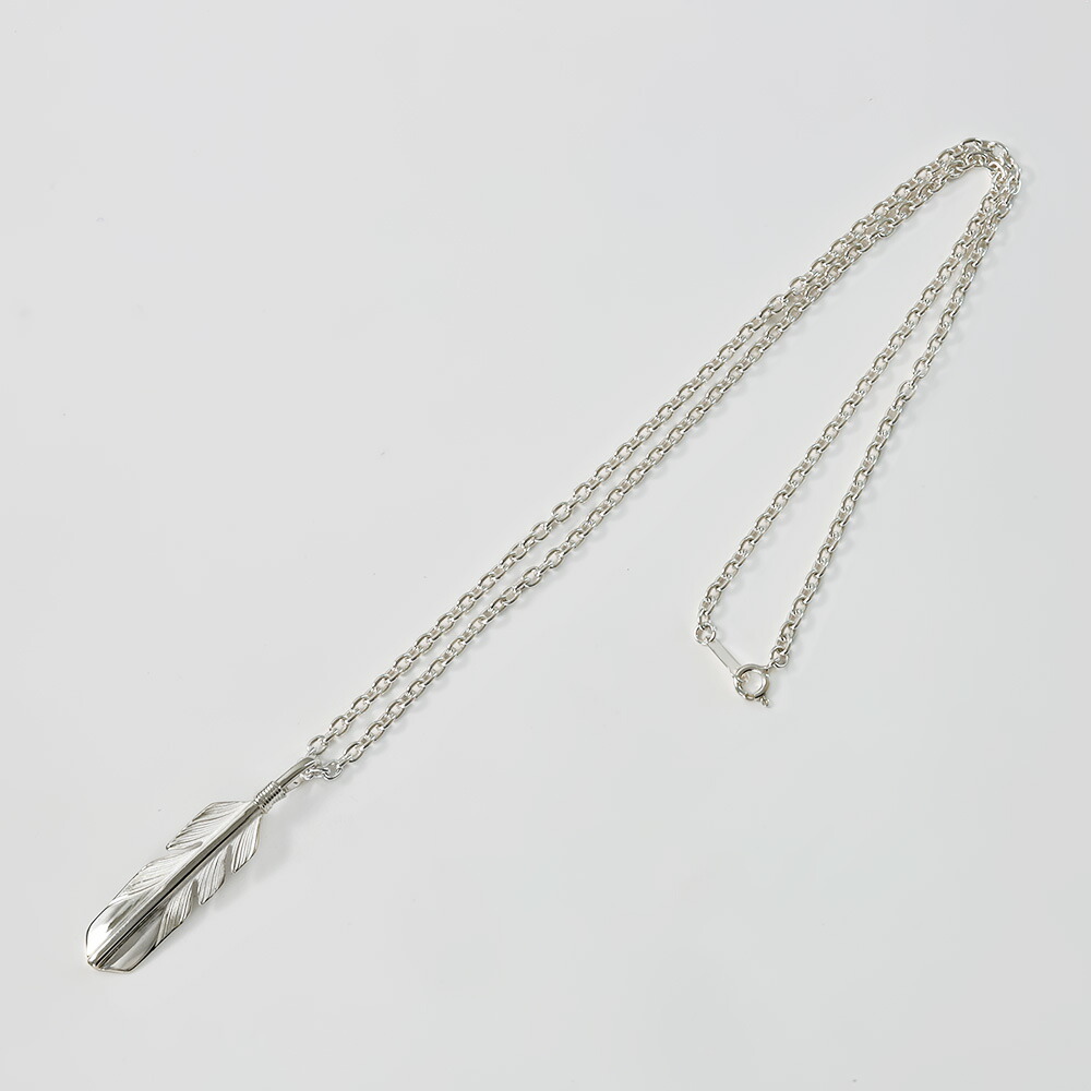 FLUI（フルイ） シルバー925 フェザー ネックレス メンズ ブランド