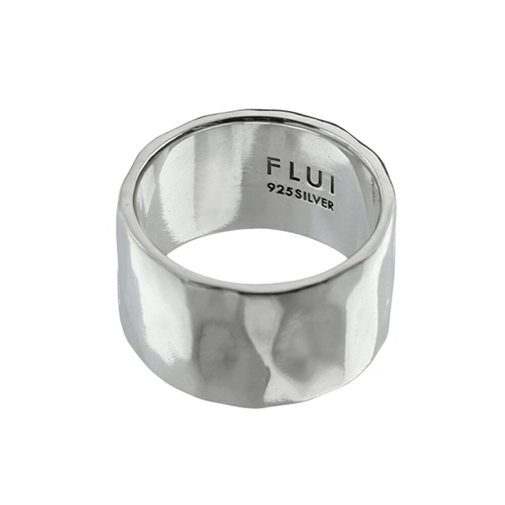 FLUI(フルイ) リング メンズ 指輪 ブランド ハンマード デザイン リング シンプル シルバー925 アクセサリー 槌目 平打ち CULTURAL FLUI カルトラルフルイの画像