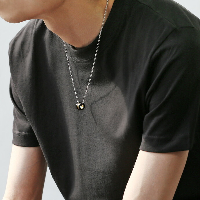 color88（カラーハチハチ） バイカラー リング ペンダント ネックレス