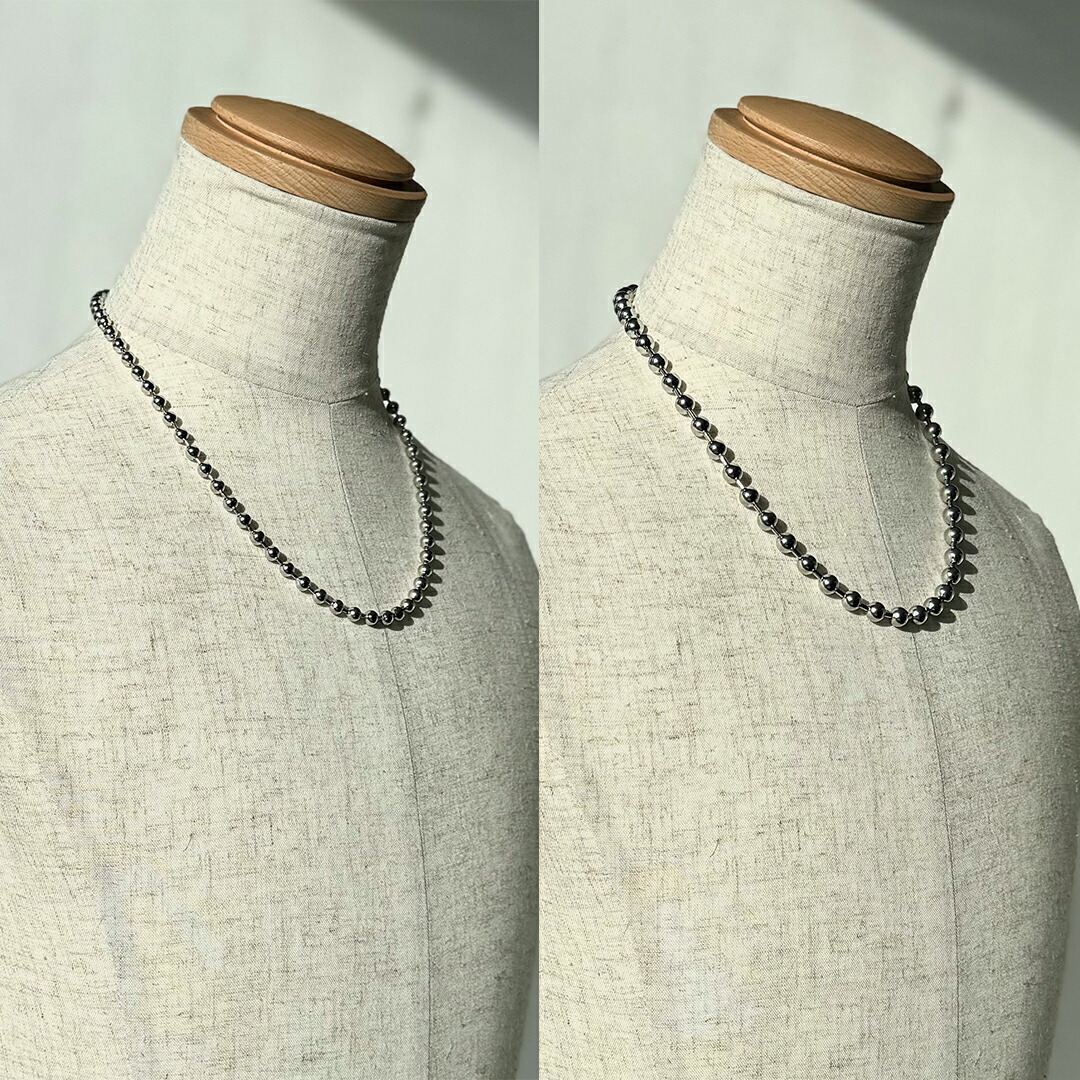Binich（ビニッチ） ボールチェーンネックレス メンズ ステンレス 6mm