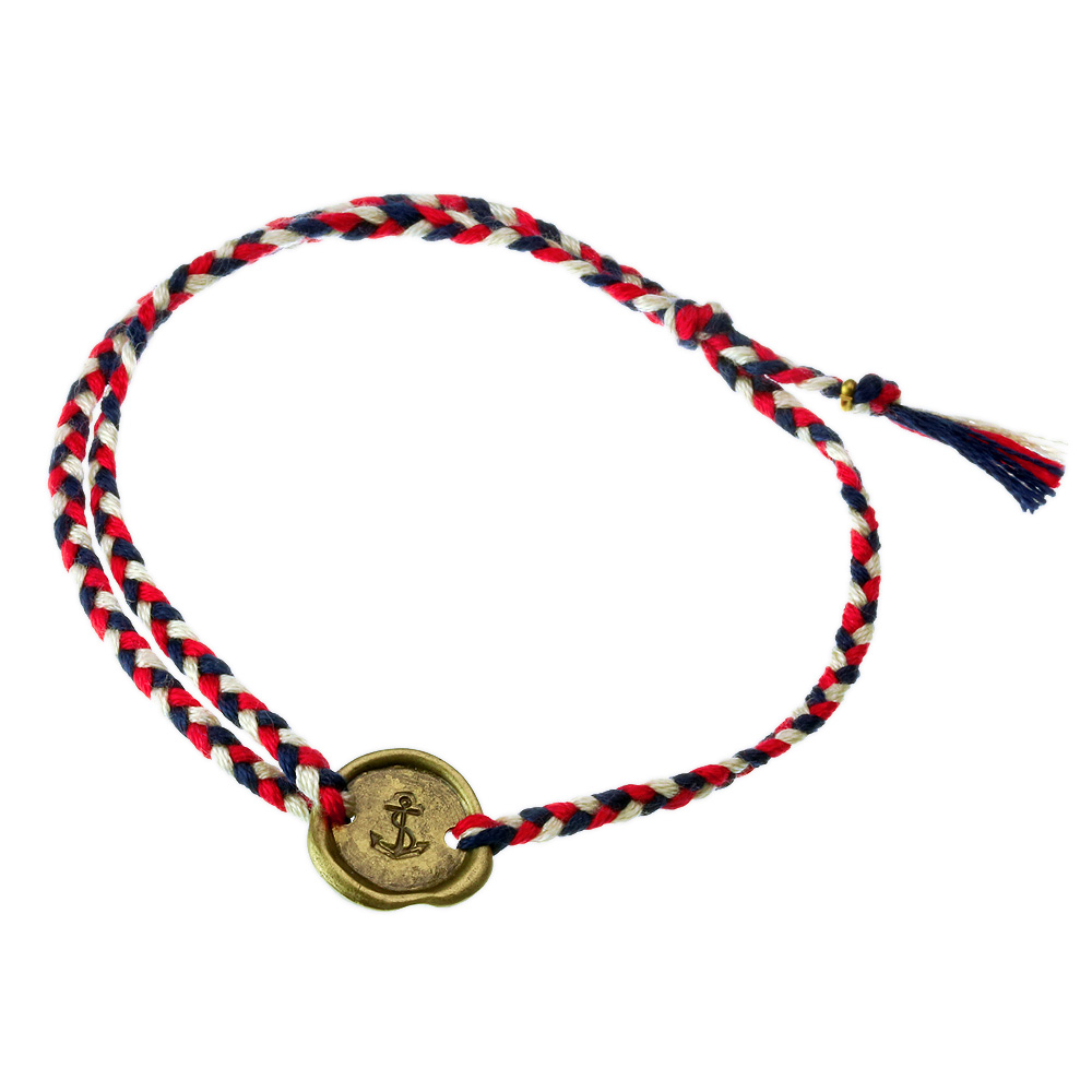 SHUMAIL（シュメール） ミサンガ アンクレット メンズ 編み込み マリン