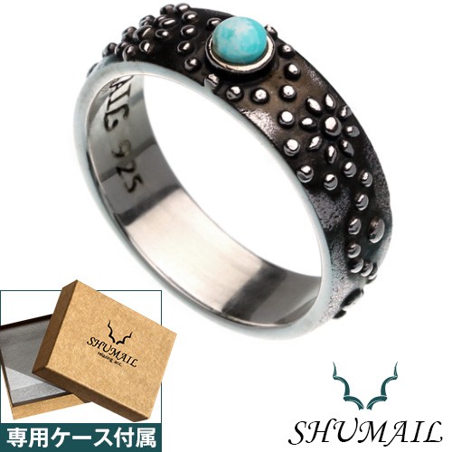 SHUMAIL(シュメール) スタッズベルトターコイズリング ブランド アクセサリー 指輪 メンズ シルバー925