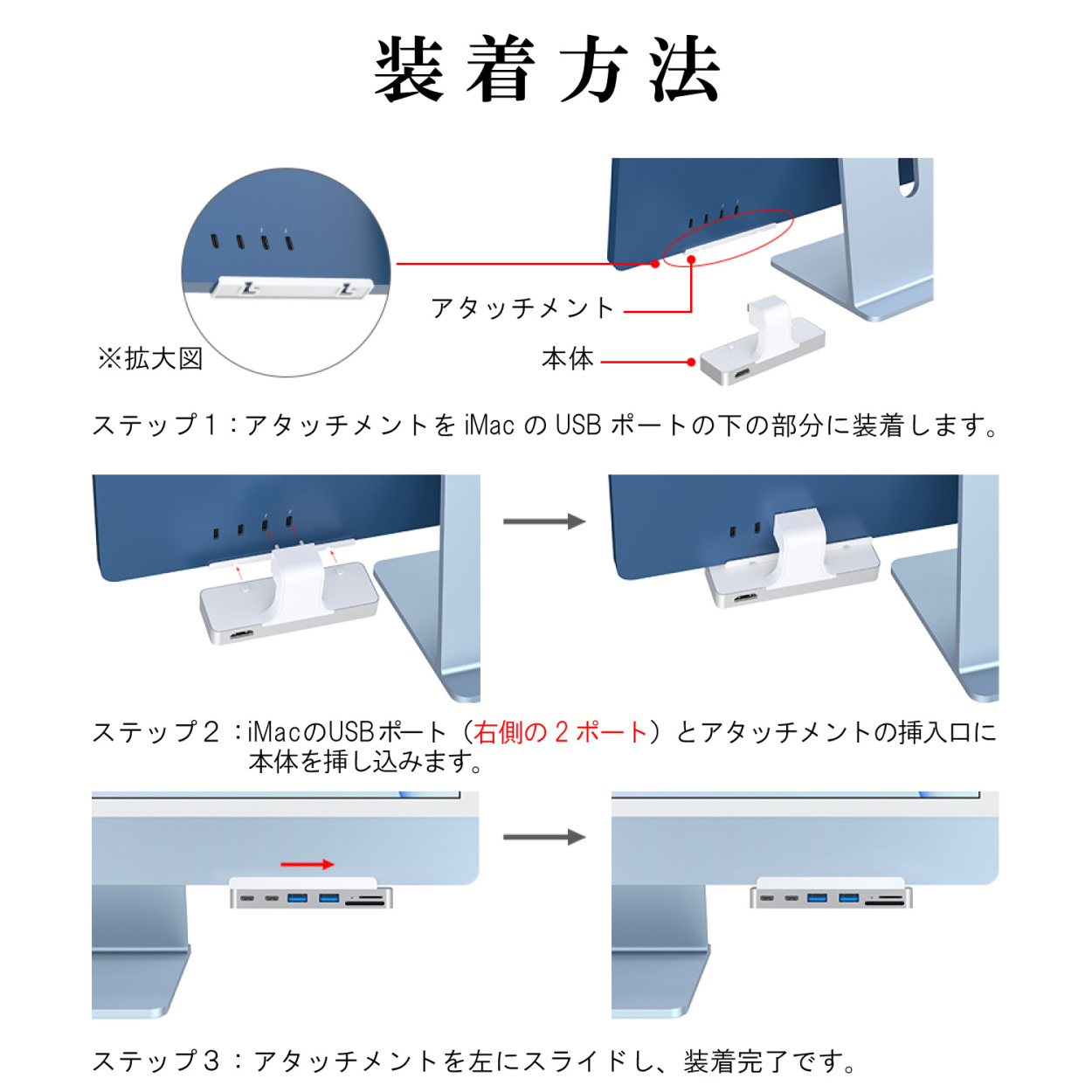 iMac M1、M3、M4ドッキングステーション Amazon.com: TWOPAN USB C Hub Multiport Adapter for iMac M4