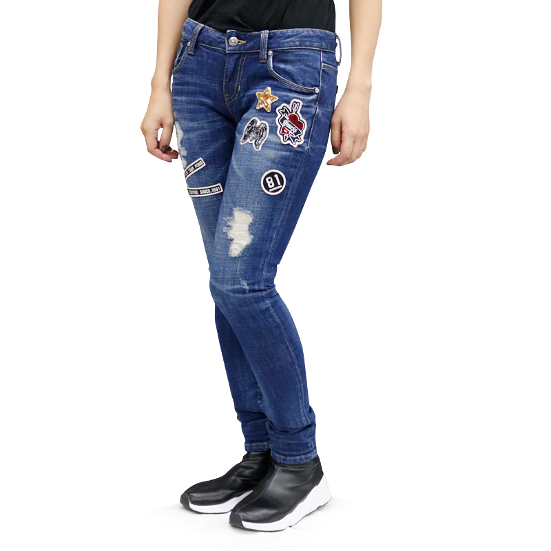 ゲス レディース ボトムス GUESS yg1d6048k PATCH SKINNY DENIM JEAN