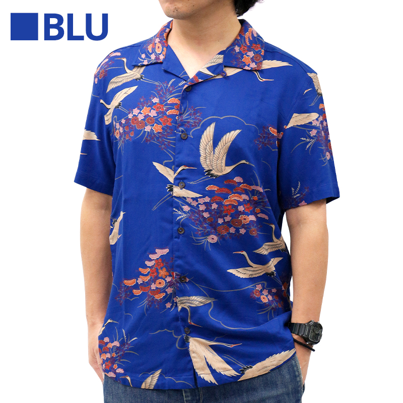 ルーカ メンズ トップス RVCA AJ041136 BLUE CRANE S/S SHIRT | rvca