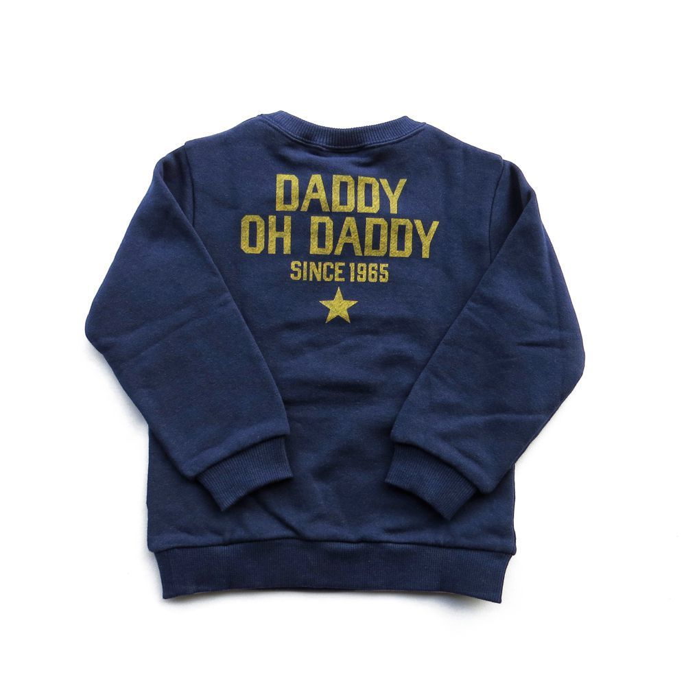 30％OFF　セールダディオダディ Daddy Oh Daddy ロゴ ナンバー裏毛トレーナー 子供服 キッズ ベビー服 ベビー 長袖 ベージュ 紺  コン ネイビー