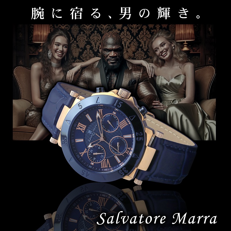 1年間保証付 サルバトーレマーラ Salvatore Marra クォーツ式 腕時計