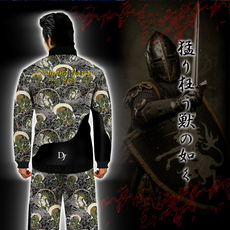 Decoja デゴジャ　和柄風神雷神　サイクルジャージ　上下　XXL メンズ Amazon | [デコジャ] サイクルジャージ 風神雷神【黒】【M