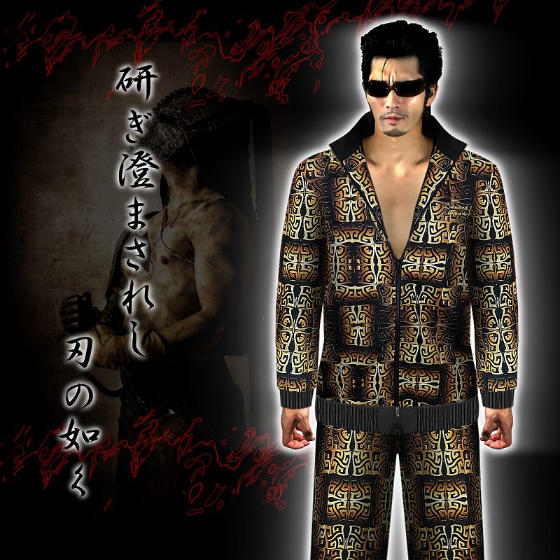グレカ模様 黒 金 長袖 セットアップ ジャージ 服 DIAMOND JAPAN dj
