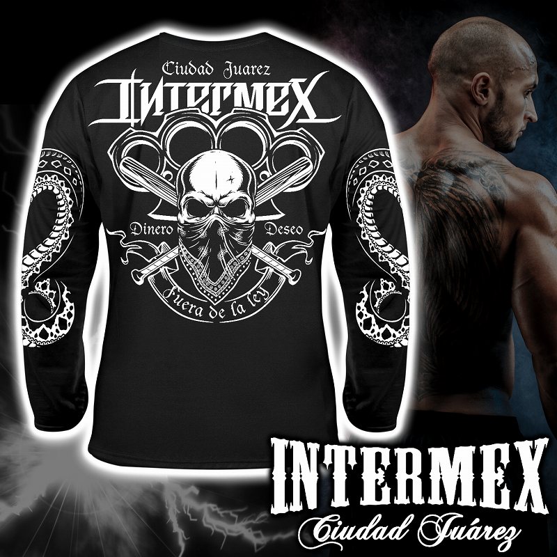 長袖 Tシャツ 服 メンズ ファッション INTERMEX メリケンスカル ロンT