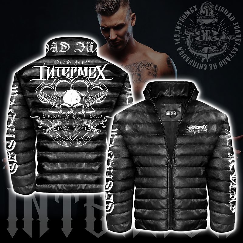 レザー調 中綿ジャケット メンズ ファッション オラオラ系