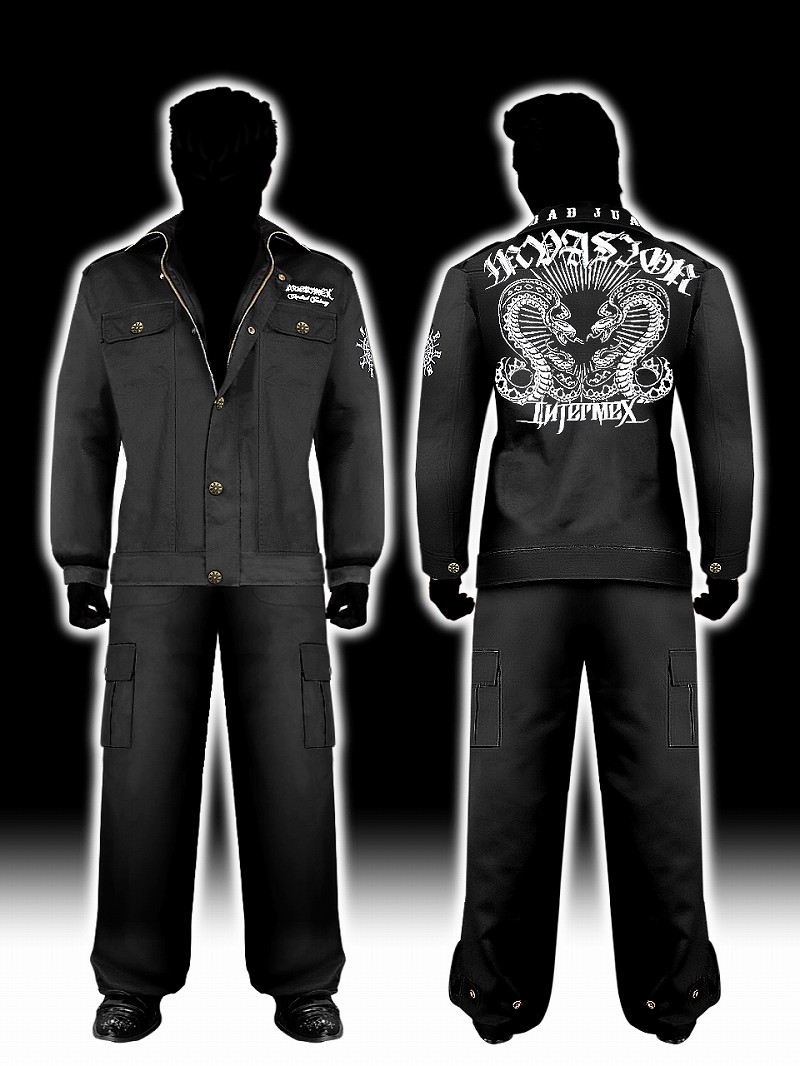 全刺繍 コブラ 作業着 上下セット INTERMEX 服 ギャング バイカー