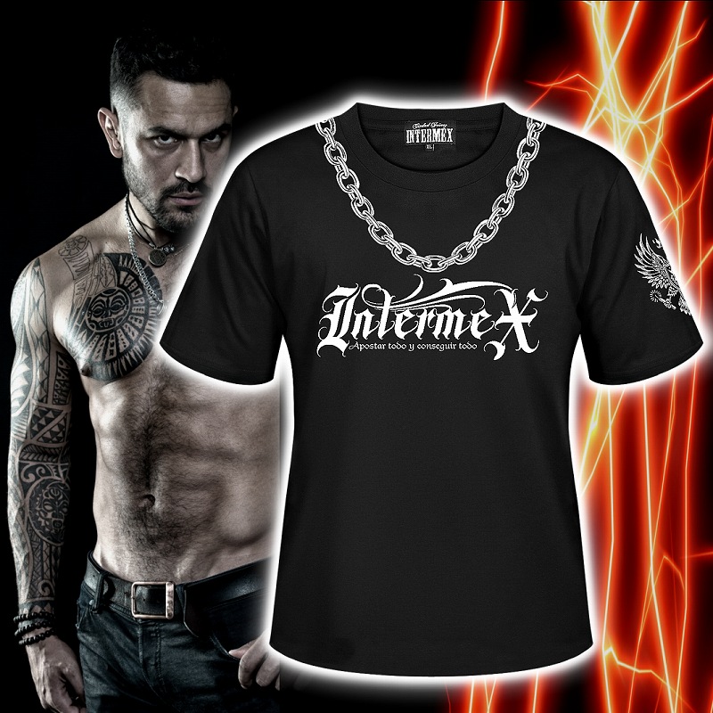 半袖 Tシャツ 服 INTERMEX (インターメックス) 鷲 鷹 itm-059 黒 白