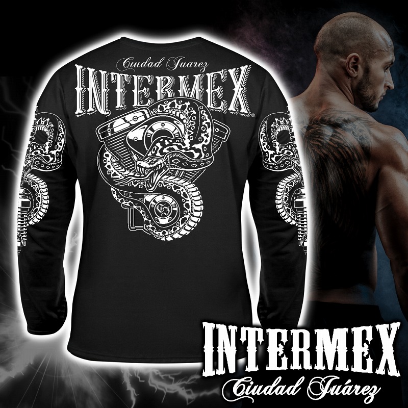 長袖 Tシャツ ロンT 服 INTERMEX インターメックス コブラ itm-062 黒