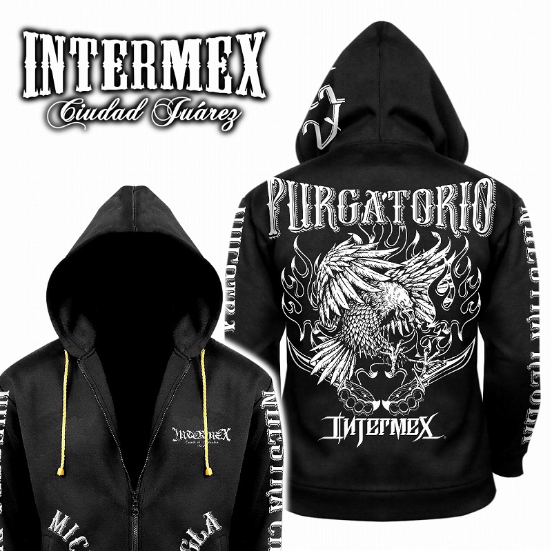 パーカー メンズ ファッション オラオラ系 INTERMEX ITM-080 鷹柄