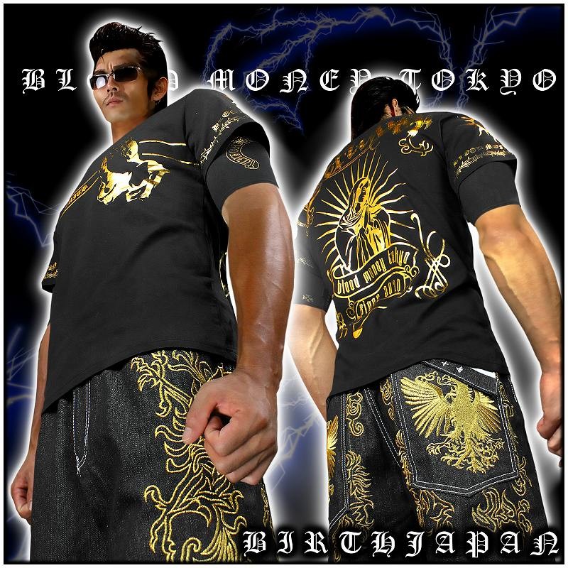 ポイント10倍 MBT-13012黒×金 BLOOD MONEY TOKYO半袖Tシャツ マリア 悪