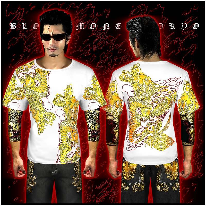 ポイント10倍 14001白×金 BLOOD MONEY TOKYO-半袖Tシャツ 昇