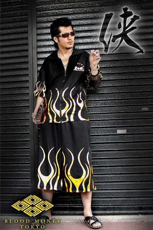ポイント10倍 14011黒×金 BLOOD MONEY TOKYO-半袖セットアップ