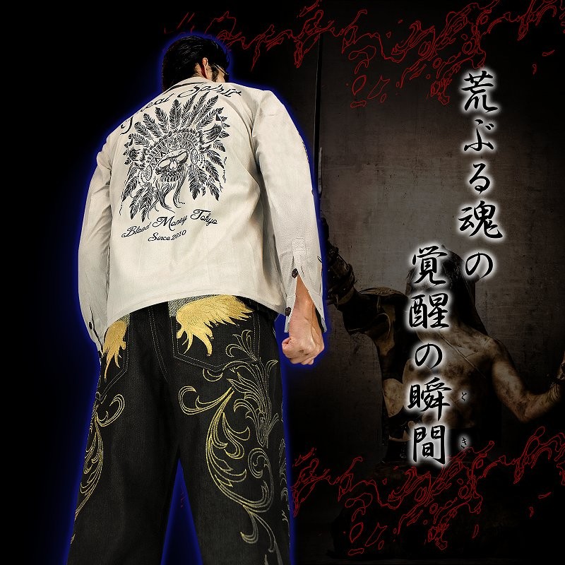 ポイント10倍 14057ベージュ オラオラ系 ブランド-BLOOD MONEY