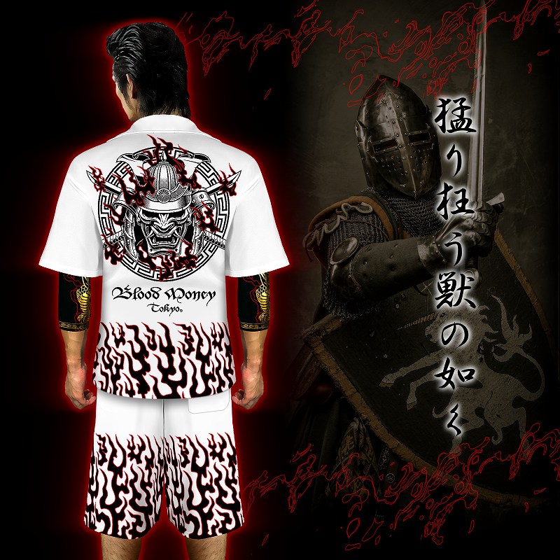 セール商品が満載 半袖 セットアップジャージ 服 BLOOD MONEY TOKYO 鎧武者 侍 和 その他