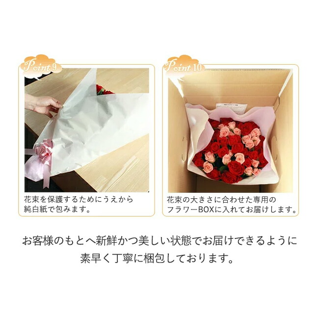 【爆買Ｐ10倍】古希祝い バラ70本の花束 赤・ピンク・ミックス・紫 生花 ギフト |  | 14