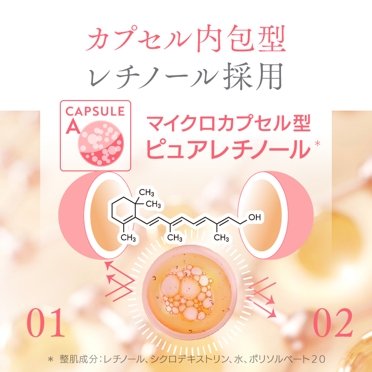 レチノール美容液 レベル02-高濃度 30g 濃度別 日本製 ピュア