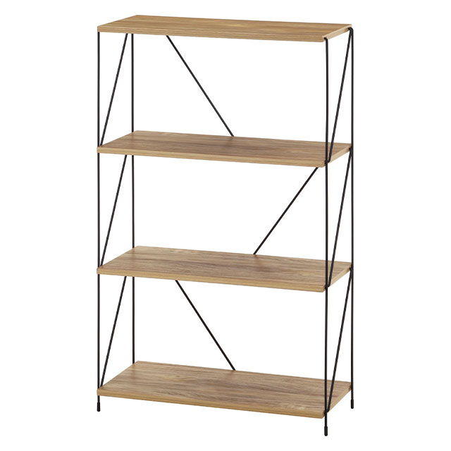 不二貿易（Fuji Boeki） EZBO(イジボ)ワイヤーラック4段 60幅 : ビスク