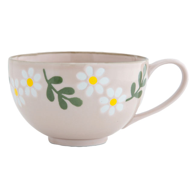 BISQUE スープマグ Hanamoe 花萌 440ml 日本製 波佐見焼 ミモザ
