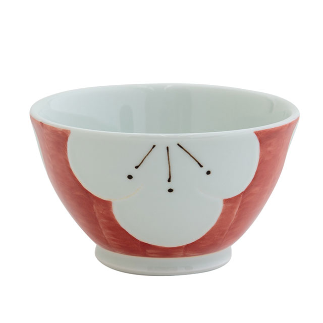 BISQUE マルチ碗 いろどり梅 茶碗 花柄 波佐見焼 飯碗 磁器 日本製