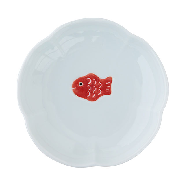 BISQUE 小皿 ニッポン絵皿 10.5cm 白 和柄 波佐見焼 磁器 日本製