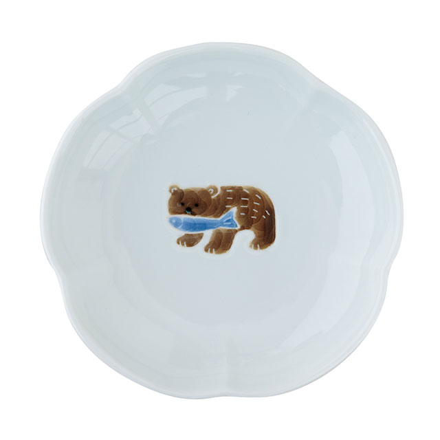 BISQUE 小皿 ニッポン絵皿 10.5cm 白 和柄 波佐見焼 磁器 日本製